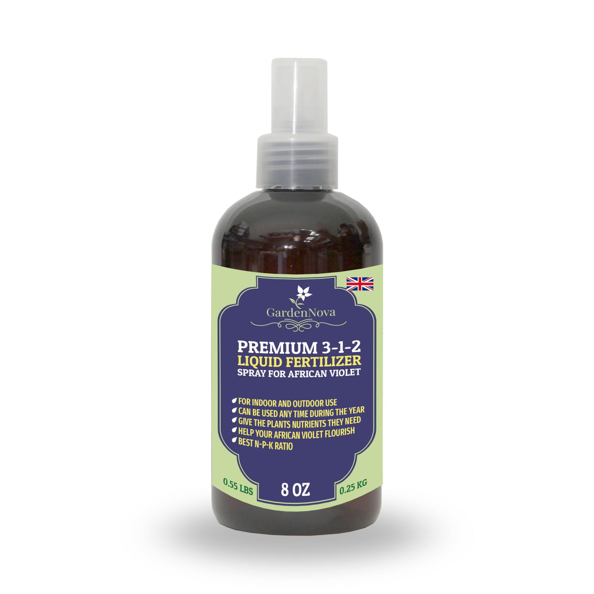 Professional Calathea Spray Fertilizer Mist for Home Gardening | 3-1-2 Gentle Blend Mist for Healthy Leaves & Growth | Essential Nutrients for Calathea - 8oz