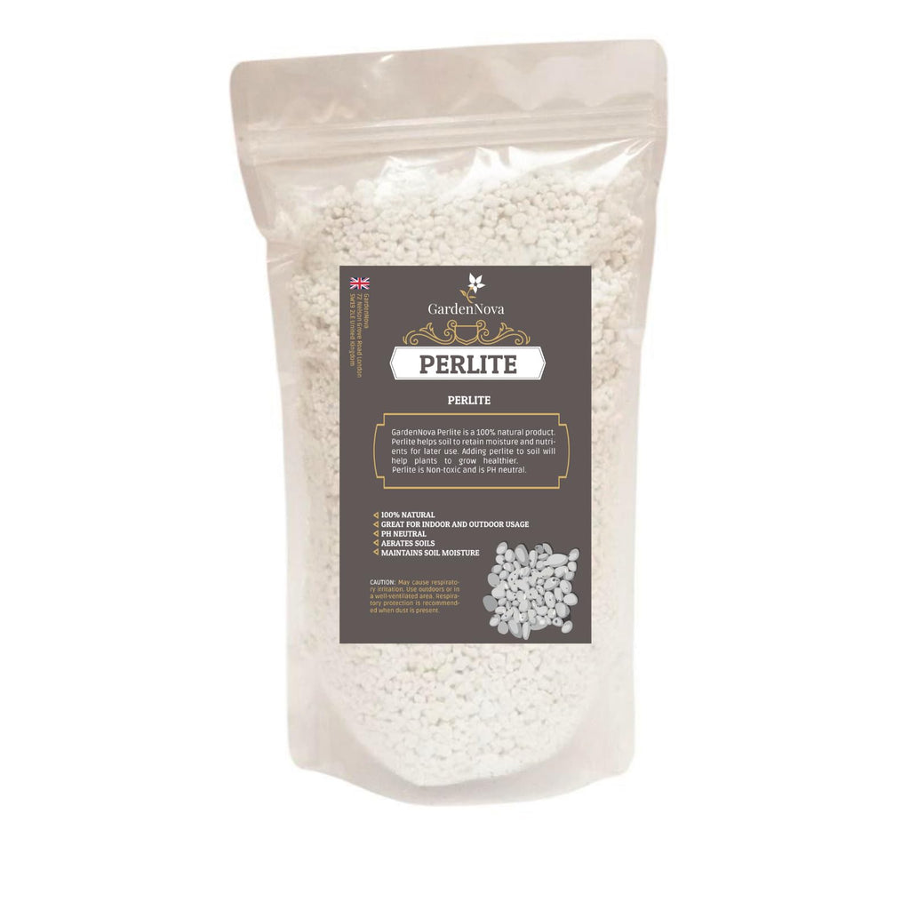 Premium Organic PERLITE - Horticultural Soil Amendment for Indoor & Outdoor Container Plants for Drainage Management and Enhanced Growth - 10 Liters (2 Bags of 5 Litres)