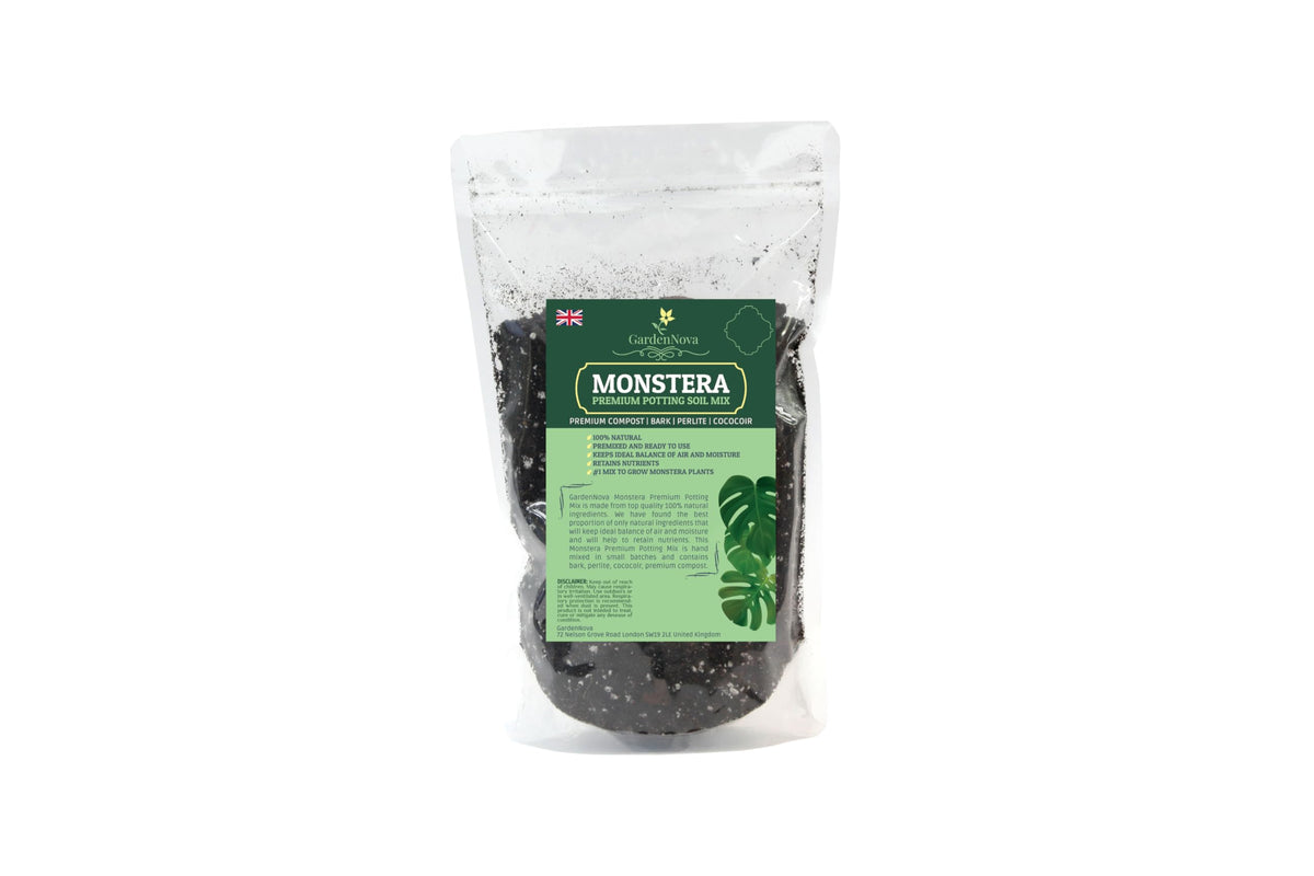 GardenNova Premium Monstera Potting Soil - Quick Drain Potting Soil for Growing and Repotting Monstera Deliciosa/Swiss Cheese Plant - 4 Liter Bag