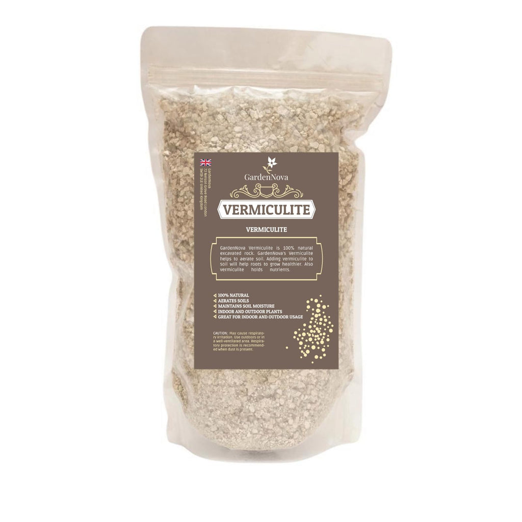 Horticultural Organic Vermiculite - Medium Grade - Natural Soil Additive for Potted Plants - Orchids - Hydroponics - Terrariums 20 Liters (4 Bags of 5 Liters)