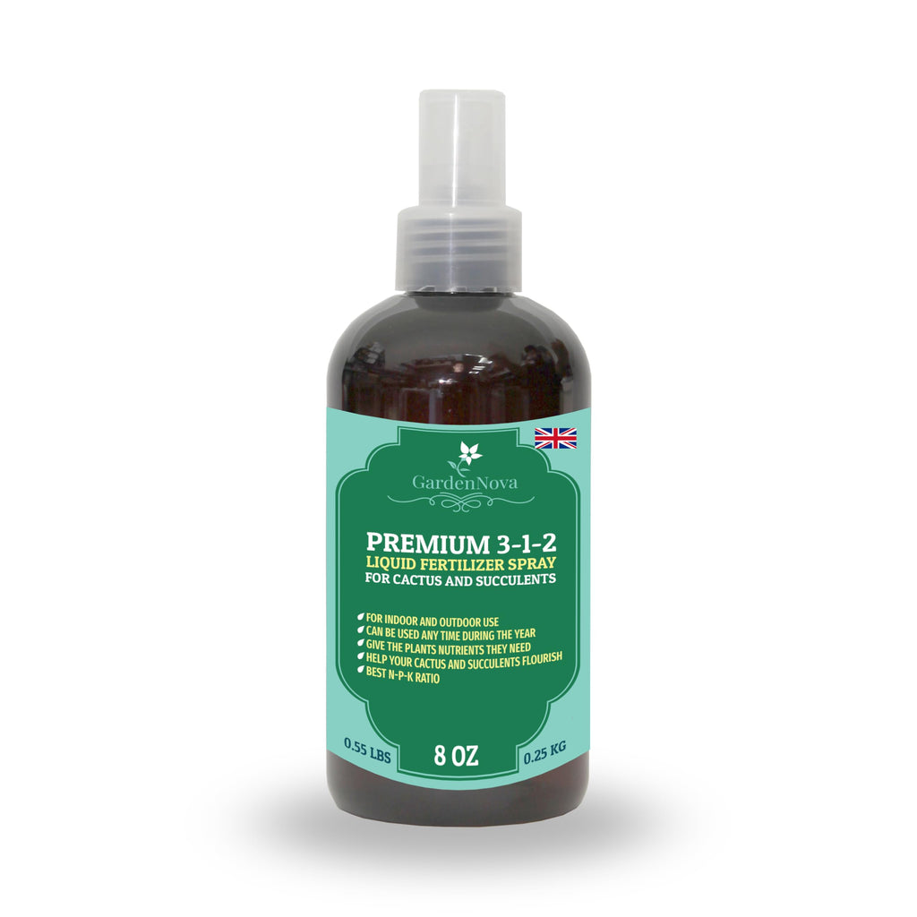 Professional Succulent Spray Fertilizer Mist for Home Gardening | 3-1-2 Gentle Blend Mist for Healthy Leaves & Growth | Essential Nutrients for Succulent and Cacti - 8oz