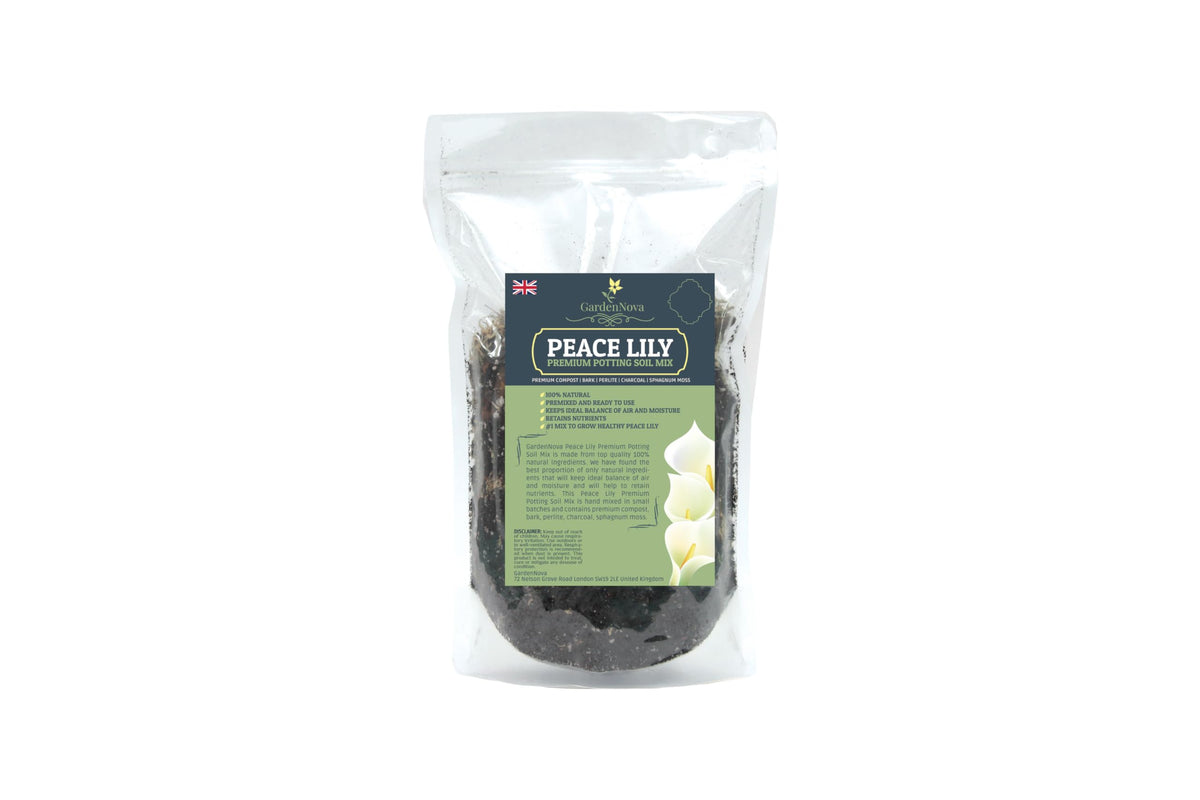 GardenNova's Expert Blend for Peace Lilies: Premium Organic Compost, Bark, Perlite, Charcoal, Sphagnum Ideal for Indoor Plants - 10 Liters (2 Bags of 5 Liters)