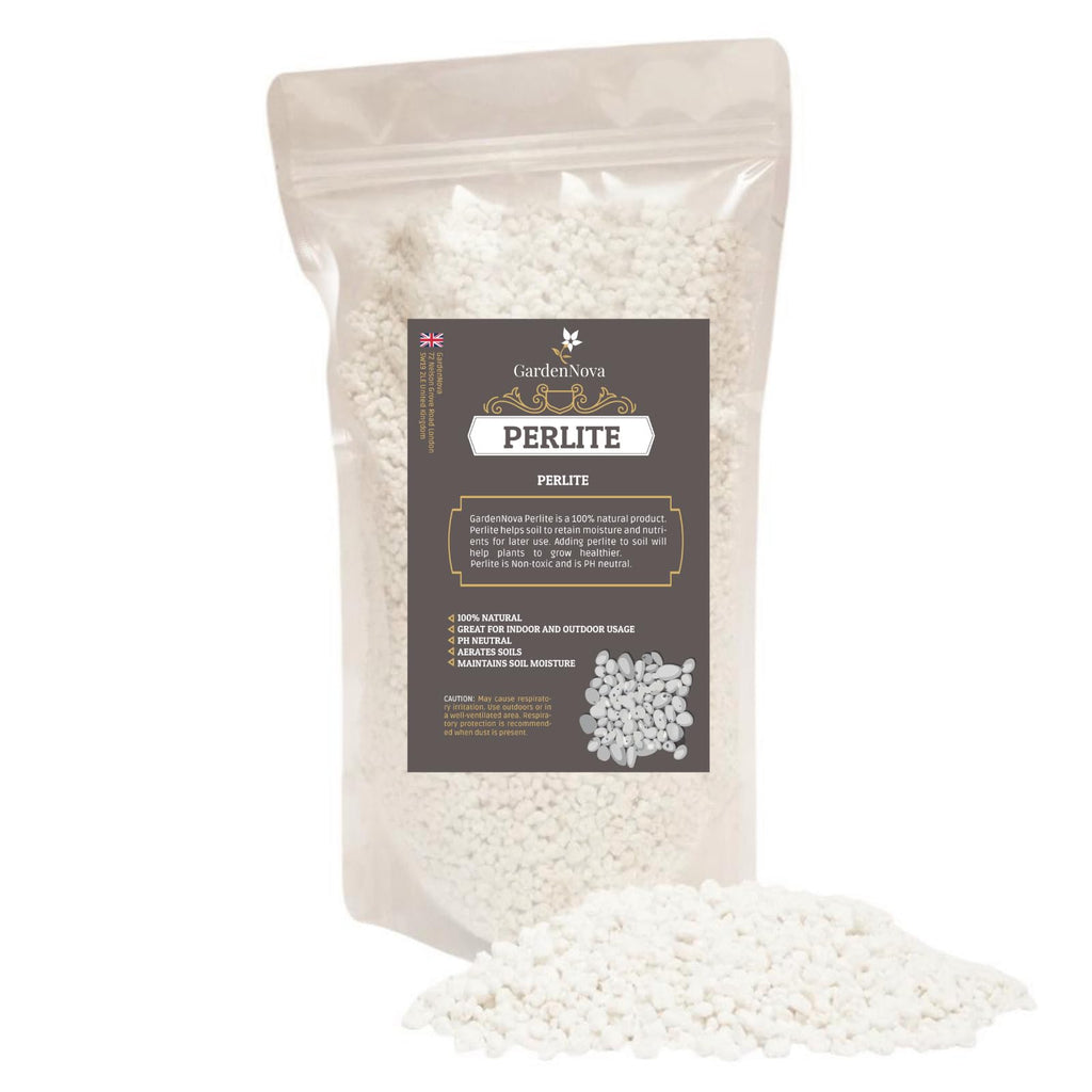 Premium Organic PERLITE - Horticultural Soil Amendment for Indoor & Outdoor Container Plants for Drainage Management and Enhanced Growth - 2 Liters Bag
