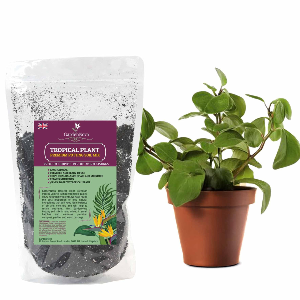 House Plant and Tropical Plant Potting Soil - Re-Potting Soil for All Types of Indoor House Plants