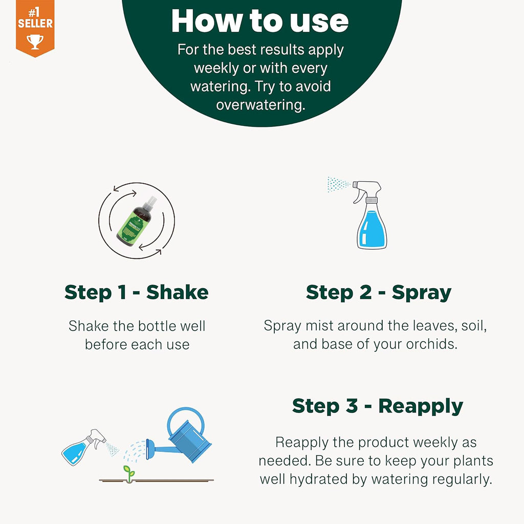 Professional Bonsai Spray Fertilizer Mist for Home Gardening | 3-1-2 Gentle Blend Mist for Healthy Leaves & Growth | Essential Nutrients for Bonsai - 8oz