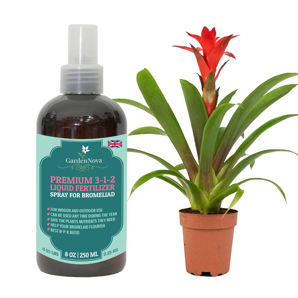 Professional Bromeliad Spray Fertilizer Mist for Home Gardening | 3-1-2 Gentle Blend Mist for Healthy Leaves & Growth | Essential Nutrients for Bromeliad - 8oz