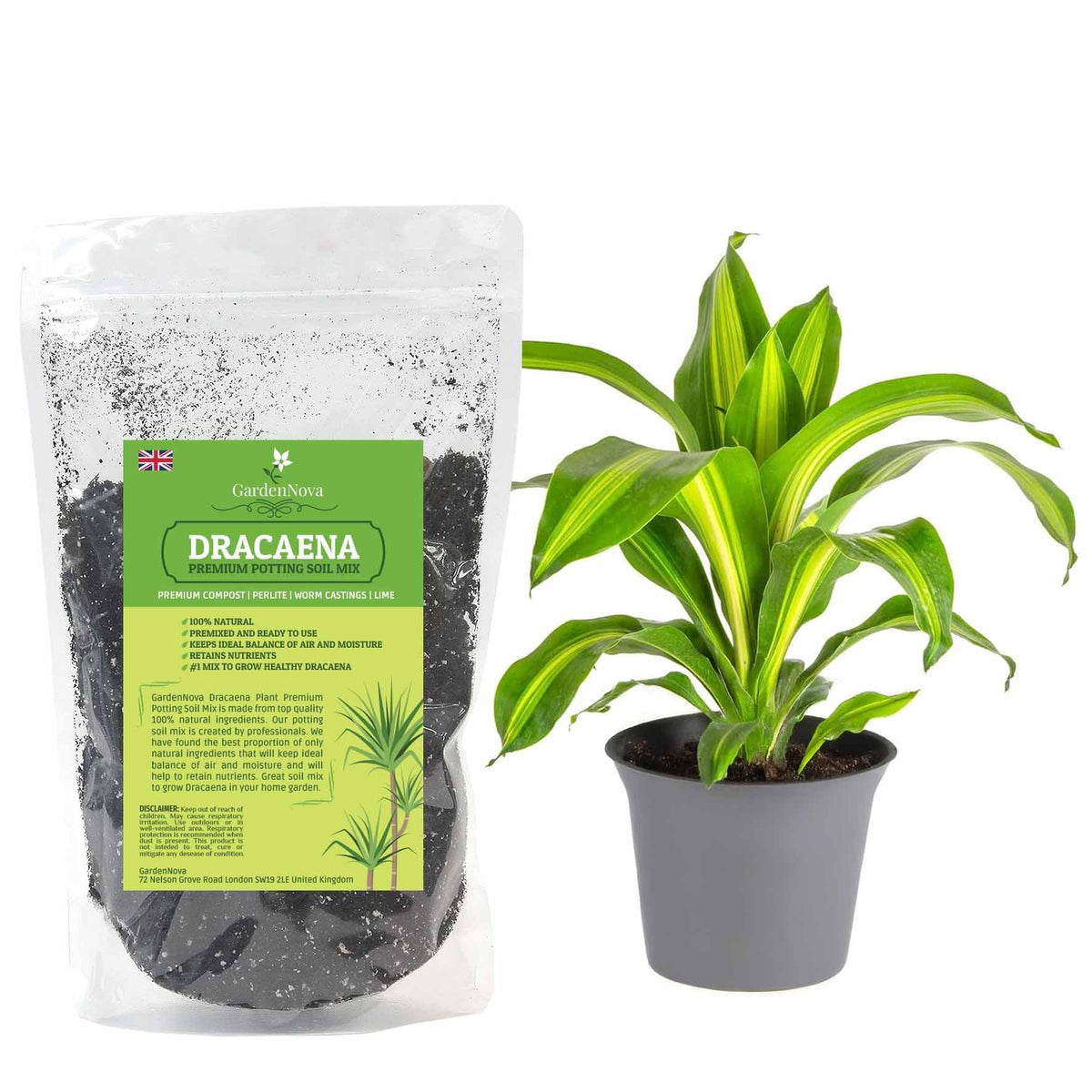 Premium Dracaena Potting Soil Mix - 10 Liters (2 Bags of 5 Liters)