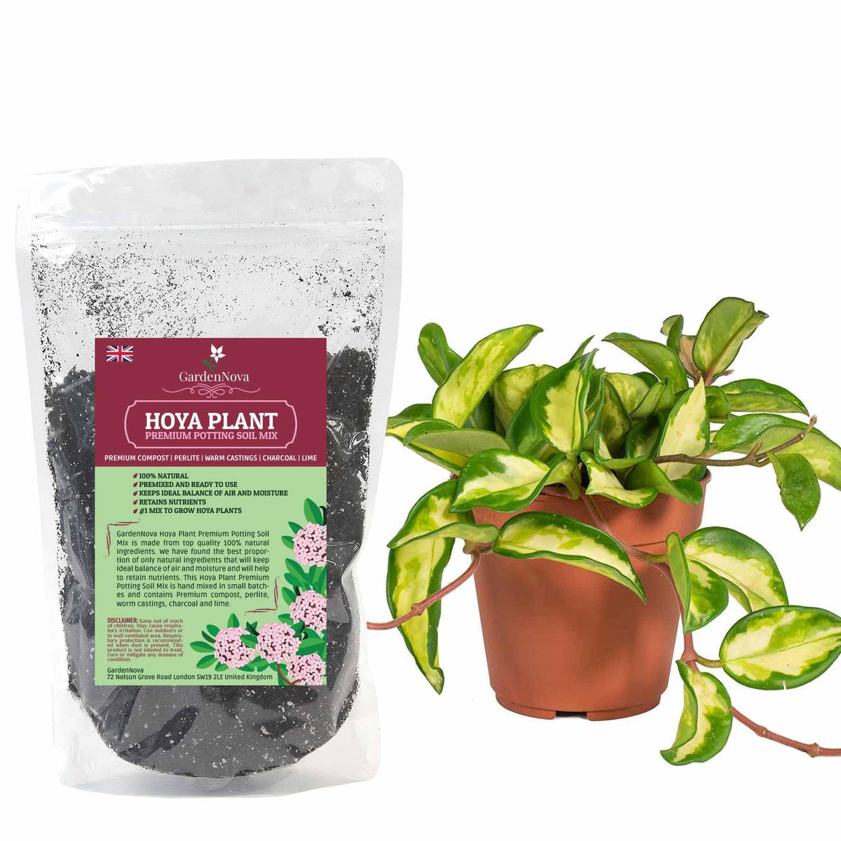 Hoya Plant Premium Potting Mix - 5 Liters Bag - Optimal Balance for Thriving Hoyas: Air, Moisture, and Nutrient Retention