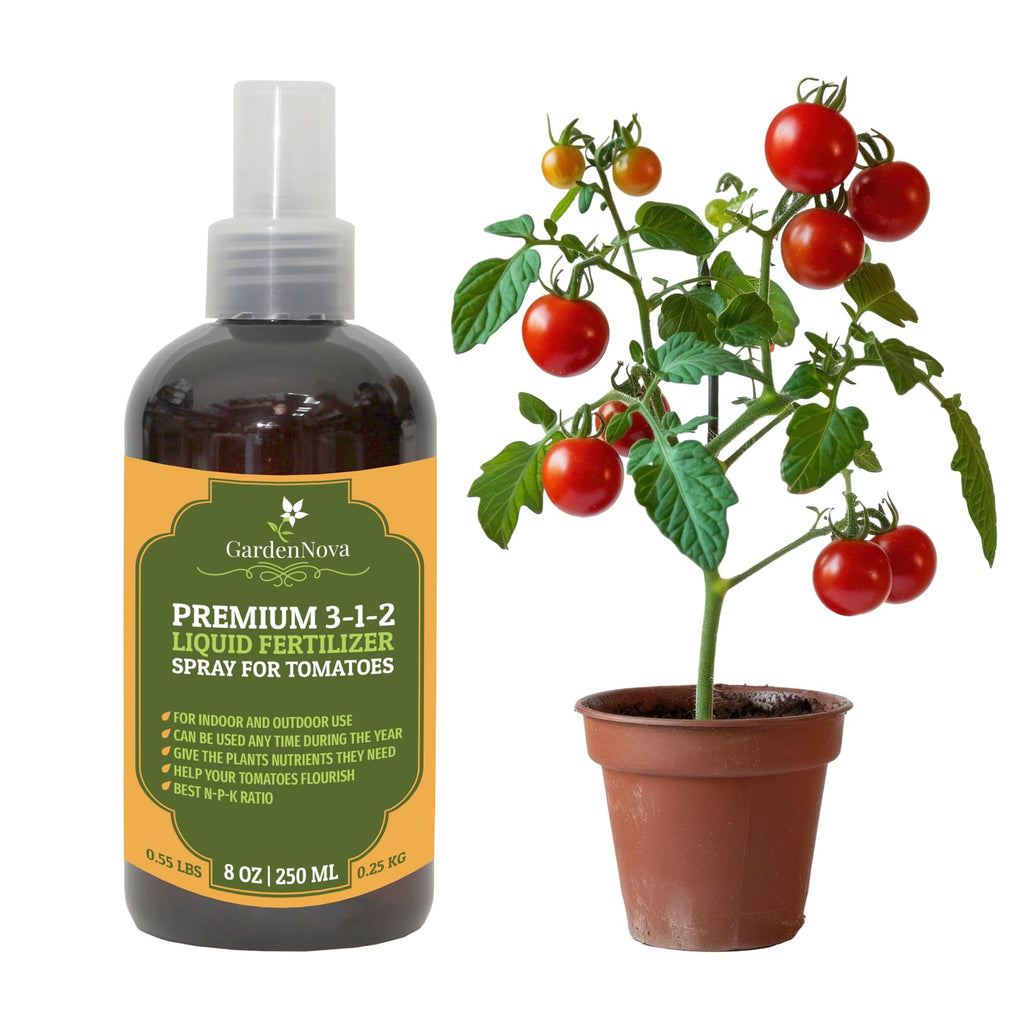 Professional Tomato Spray Fertilizer Mist for Home Gardening | 3-1-2 Gentle Blend Mist for Healthy Leaves & Growth | Essential Nutrients for Tomatoes - 8oz