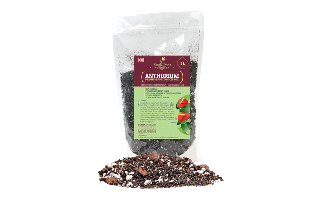 GardenNova Premium Anthurium Soil Mix - Perfect Blend for Thriving Anthurium Plants - 3 Liters