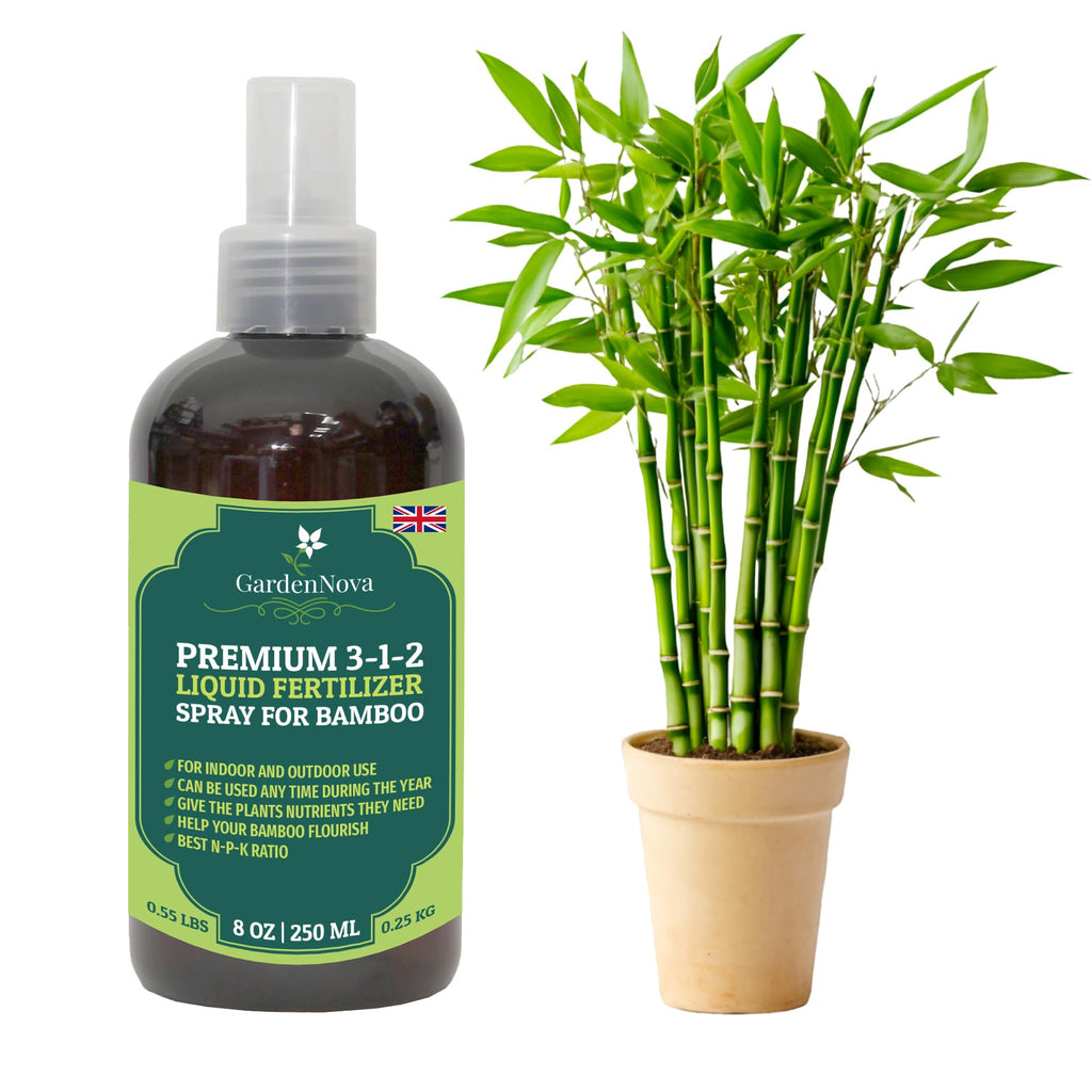Professional Bamboo Spray Fertilizer Mist for Home Gardening | 3-1-2 Gentle Blend Mist for Healthy Leaves & Growth | Essential Nutrients for Bamboo - 8oz