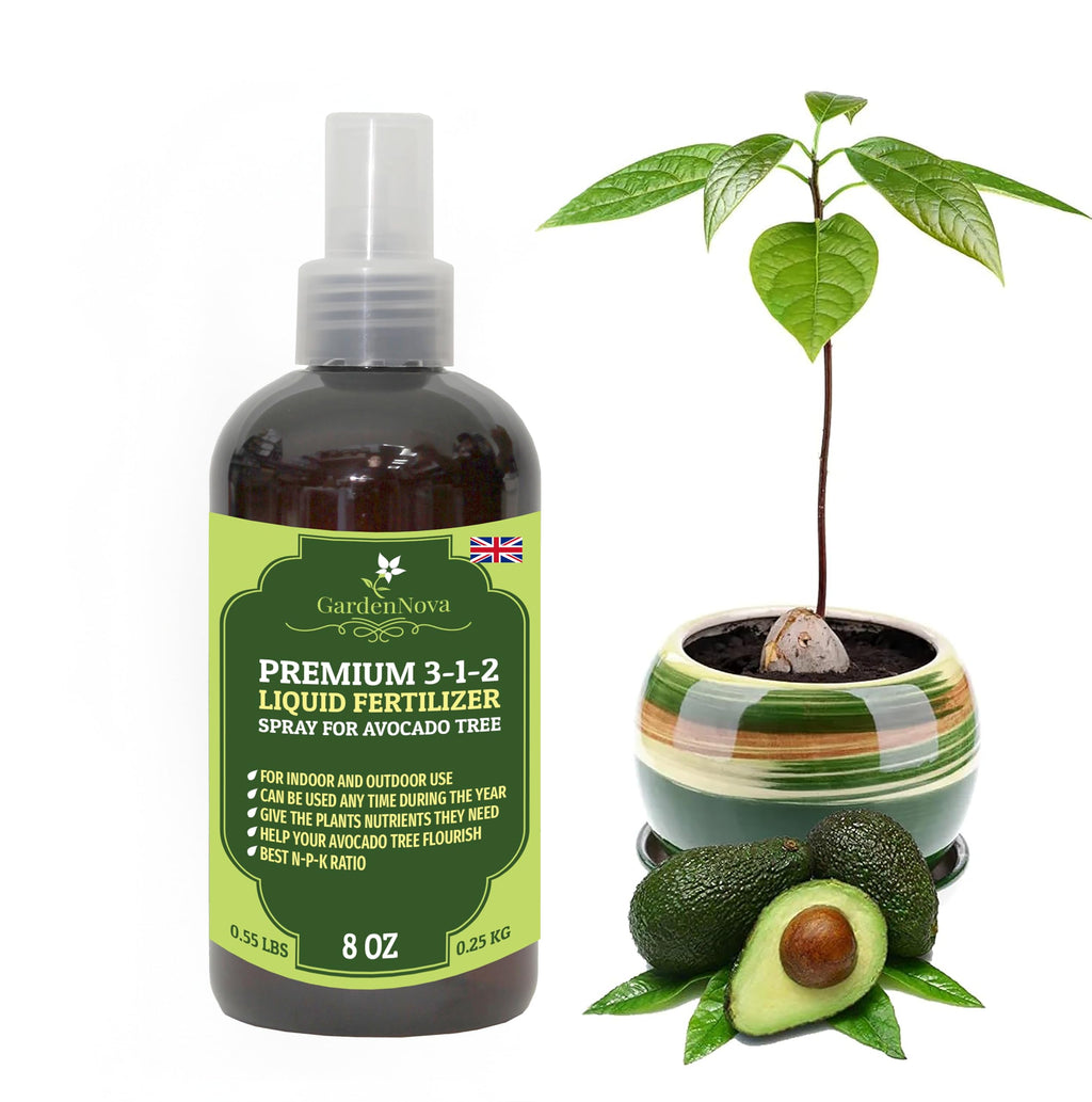 Professional Avocado Spray Fertilizer Mist for Home Gardening | 3-1-2 Gentle Blend Mist for Healthy Leaves & Growth | Essential Nutrients for Avocados - 8oz