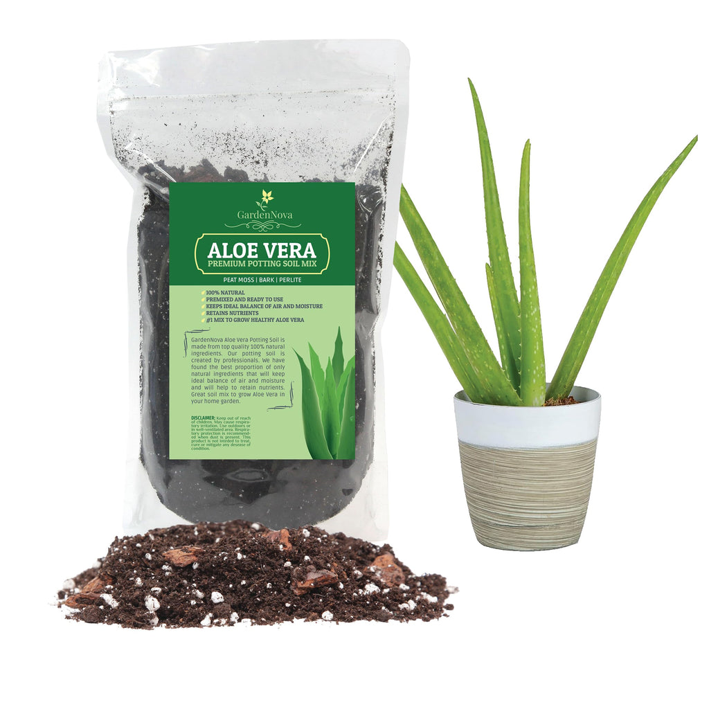 GARDENNOVA Premium Aloe Vera Potting Soil Mix - (1 LITER Bag)